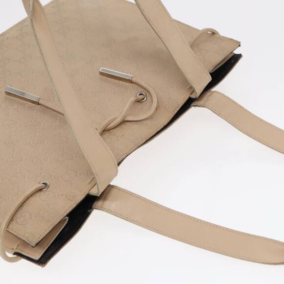 GUCCI GG Canvas Tote Bag Beige Silver 002 002 - Picture 6 of 16
